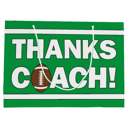 DANKE COACH! Fußballtrainer Große Geschenktüte (Rückseite)