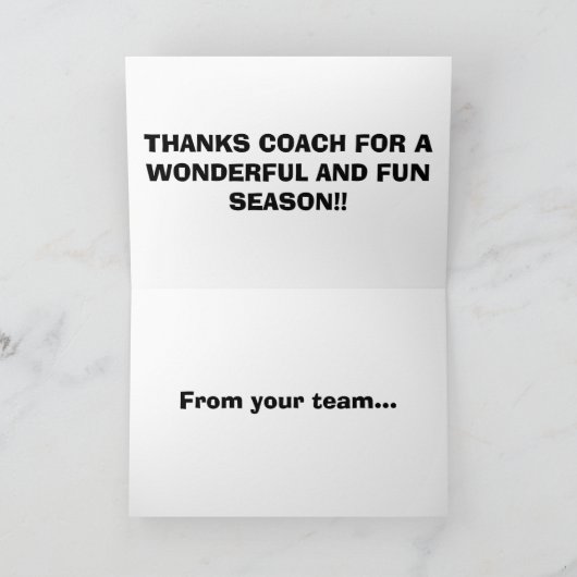 DANKE COACH-Karte (Innenseite)