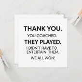 Danke Coach Karte (Vorderseite/Rückseite Beispiel)