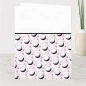 DANKE COACH Ladys Golf Team Pink Schwarz-weiß Karte (Rückseite)