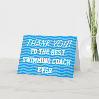 Danke, Coach | Schwimmkarten Dankeskarte