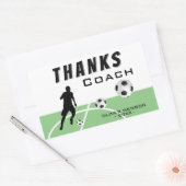 Danke Coach Soccer Player Vielen Dank Rechteckiger Aufkleber (Umschlag)