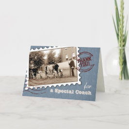 Danke, Coach. Vintage Sportkarte Dankeskarte