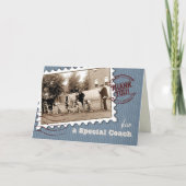 Danke, Coach. Vintage Sportkarte Dankeskarte (Vorderseite)