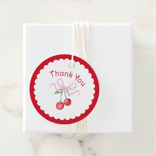 Danke Coquette Cherry Brautparty Geschenkanhänger (Beispiel)