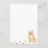 Danke, Corgi Welpenhund Wedding Begleitkarte (Rückseite)