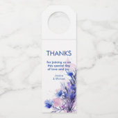 Danke 💙 Cornflower Reverie Flaschenanhänger (Vorderseite)
