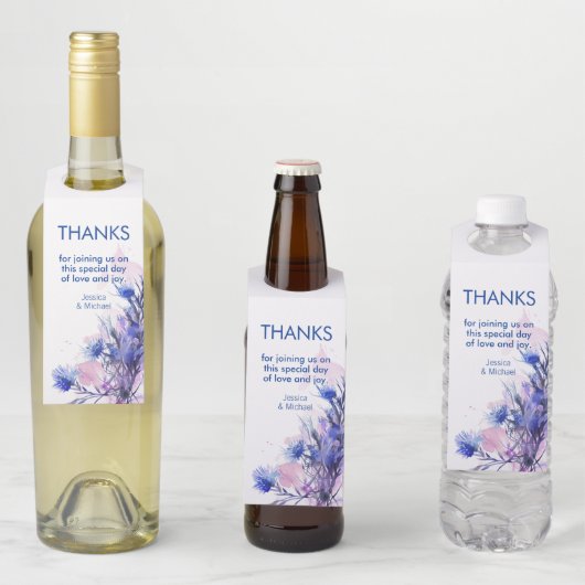 Danke 💙 Cornflower Reverie Flaschenanhänger (Beispiel)