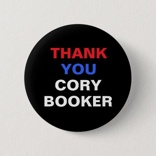 Danke, Cory Booker Button (Vorderseite)