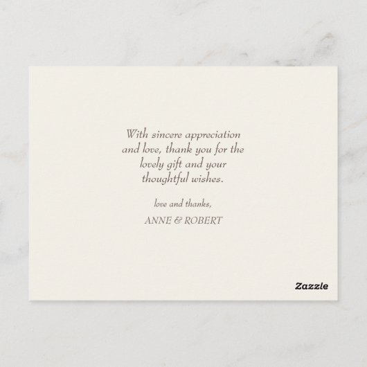 Danke | Country Text Hochzeit danke Karte (Rückseite)