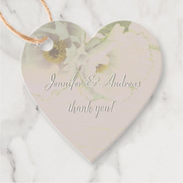 "Danke!" Couple's Names Wedding Mauve Peony Geschenkanhänger