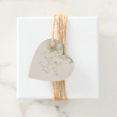 "Danke!" Couple's Names Wedding Mauve Peony Geschenkanhänger (Beispiel)