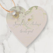 "Danke!" Couple's Names Wedding Mauve Peony Geschenkanhänger (Vorderseite)