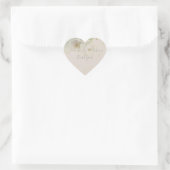 "Danke!" Couple's Names Wedding Mauve Peony He Herz-Aufkleber (Tasche)