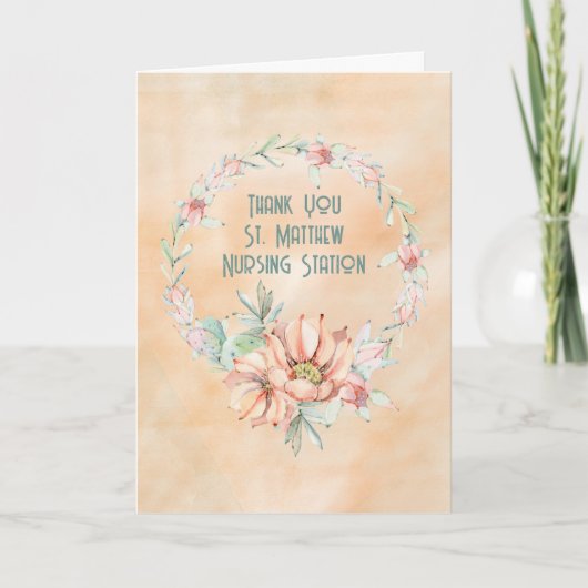 Danke Covid Heroes Watercolor Cactus Karte (Vorderseite)