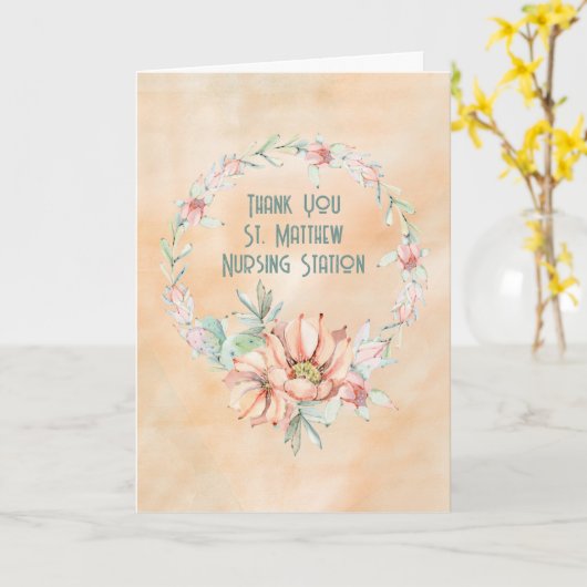 Danke Covid Heroes Watercolor Cactus Karte (Gelbe Blume)