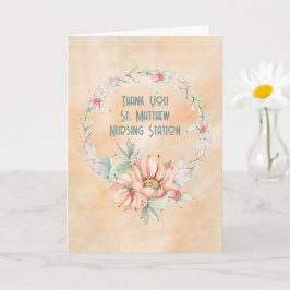 Danke Covid Heroes Watercolor Cactus Karte