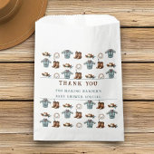 Danke Cowboy Pattern Boy Baby Dusche Geschenktütchen