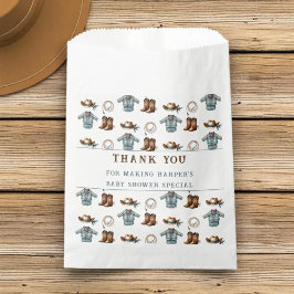 Danke Cowboy Pattern Boy Baby Dusche Geschenktütchen