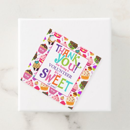 Danke, Cupcake Volunteer Geschenkanhänger (Beispiel)
