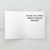 Danke, Curling Coach Dankeskarte (Innenseite)