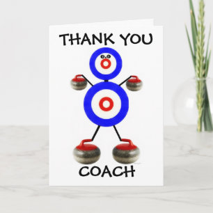 Danke, Curling Coach Dankeskarte