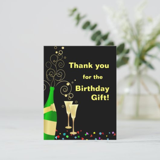 Danke - Custom Birthday Geschenk Danke, Cards (Stehend Vorderseite)