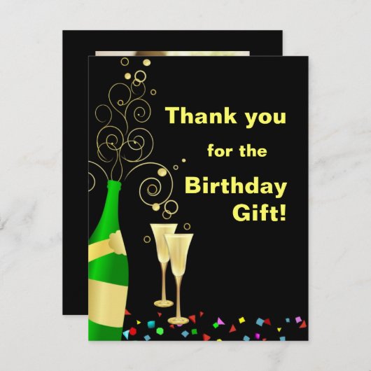 Danke - Custom Birthday Geschenk Danke, Cards (Vorne/Hinten)