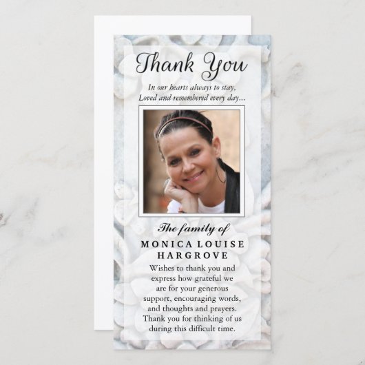 Danke Custom Foto Beileid - Blumenstein (Vorne/Hinten)