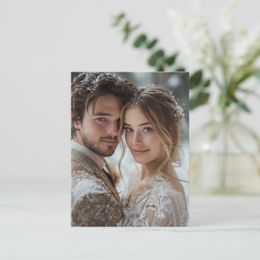 Danke, Custom Foto Postkarte (Stehend Vorderseite)