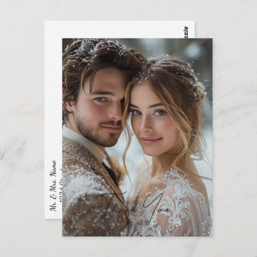 Danke, Custom Foto Postkarte (Vorne/Hinten)