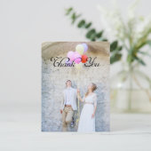 Danke, Custom Foto Postkarte (Stehend Vorderseite)