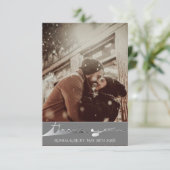 "Danke" Custom Foto Wedding Card Dankeskarte (Stehend Vorderseite)