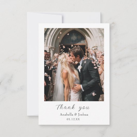 Danke, Custom Foto Wedding Card Dankeskarte (Vorderseite)