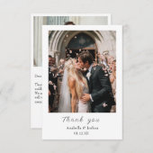 Danke, Custom Foto Wedding Card Dankeskarte (Vorne/Hinten)