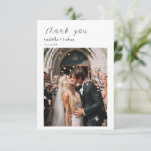 Danke, Custom Foto Wedding Card Dankeskarte (Stehend Vorderseite)