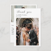Danke, Custom Foto Wedding Card Dankeskarte (Vorne/Hinten)