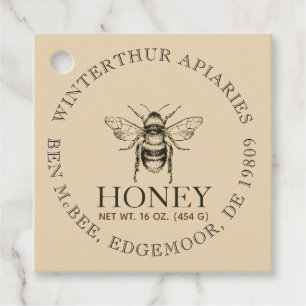 Danke Custom Honey Jar Bee Tags Geschenkanhänger