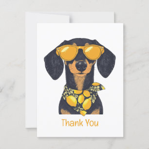 Danke Dackel Hunde Sonnenbrille Lemons Postkarte