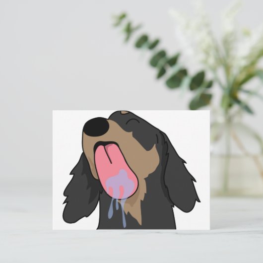 Danke Dackel Postkarte (Stehend Vorderseite)