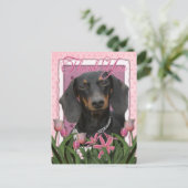 Danke - Dackel - Winston Postkarte (Stehend Vorderseite)