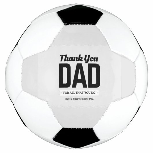 Danke, Dad Nachricht Fußball (Vorderseite)