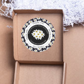 Danke Daisy Floral Runder Aufkleber