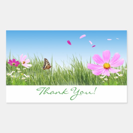 Danke, Daisy Flower Garden Stickers (Vorderseite)