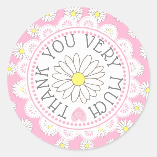 Danke, Daisy Themed Stickers (Vorderseite)