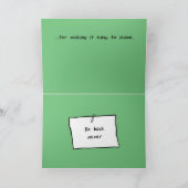 Danke... Damit die Karte leicht Verlassen werden k (Innenseite)