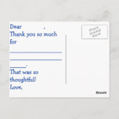 DANKE DANK DIR Postkarte (personalisieren) (Rückseite)