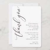 DANKE DANK IHNEN Foto moderne Seitenkalligraphie Einladung (Vorderseite)