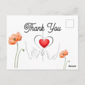 Danke Dank Mit Dank Vielen Dank Postkarte (Rückseite)