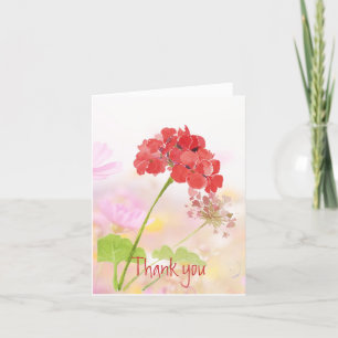Danke Dank Rote Geranie Gartenblume